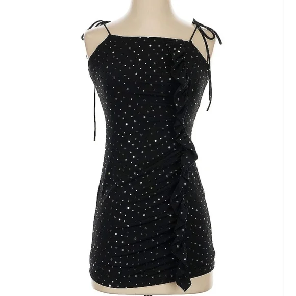 Lucy in the Sky Black and White Mini Dress - Picture 1 of 7